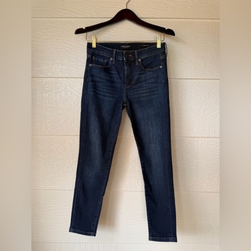 Banana Republic Premium Denim Skinny Jeans Dark Wash Size 26S 25 Inseam